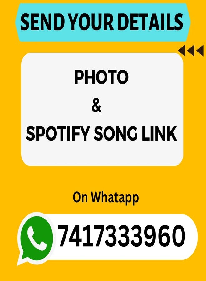 WEHATKE Customized Spotify With Photo & Scannable Link With Musical Plaque With Stainless Steel Stand for Birthday Anniversary & Couples| Best Personalized Spotify Photo Frame for Gift - Image 2